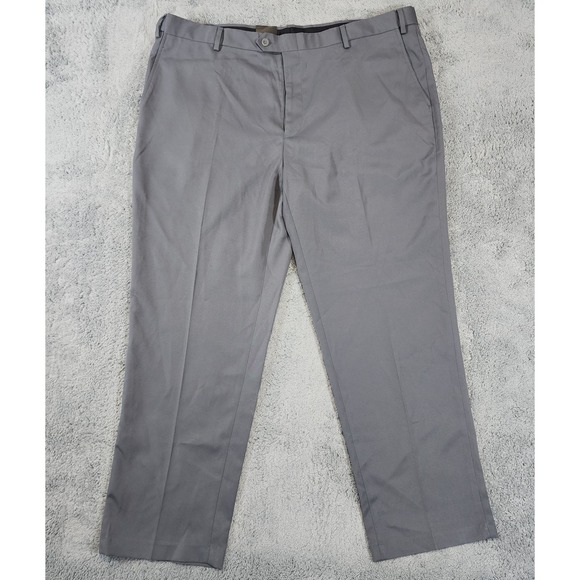 Jos A Bank Traveler Pants Mens 42x30 Gray Tailored Fit Wrinkle Resistant NWT - Picture 1 of 9
